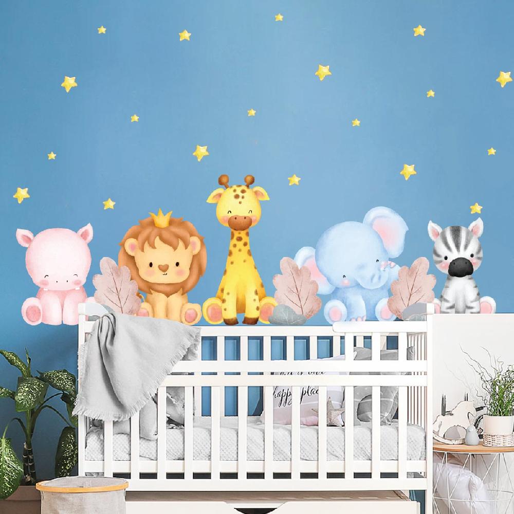 Ambiance Sticker Stickers Animaux Mignons Aquarelles – STICKERS ANIMAUX - Stickers Animaux De La Jungle