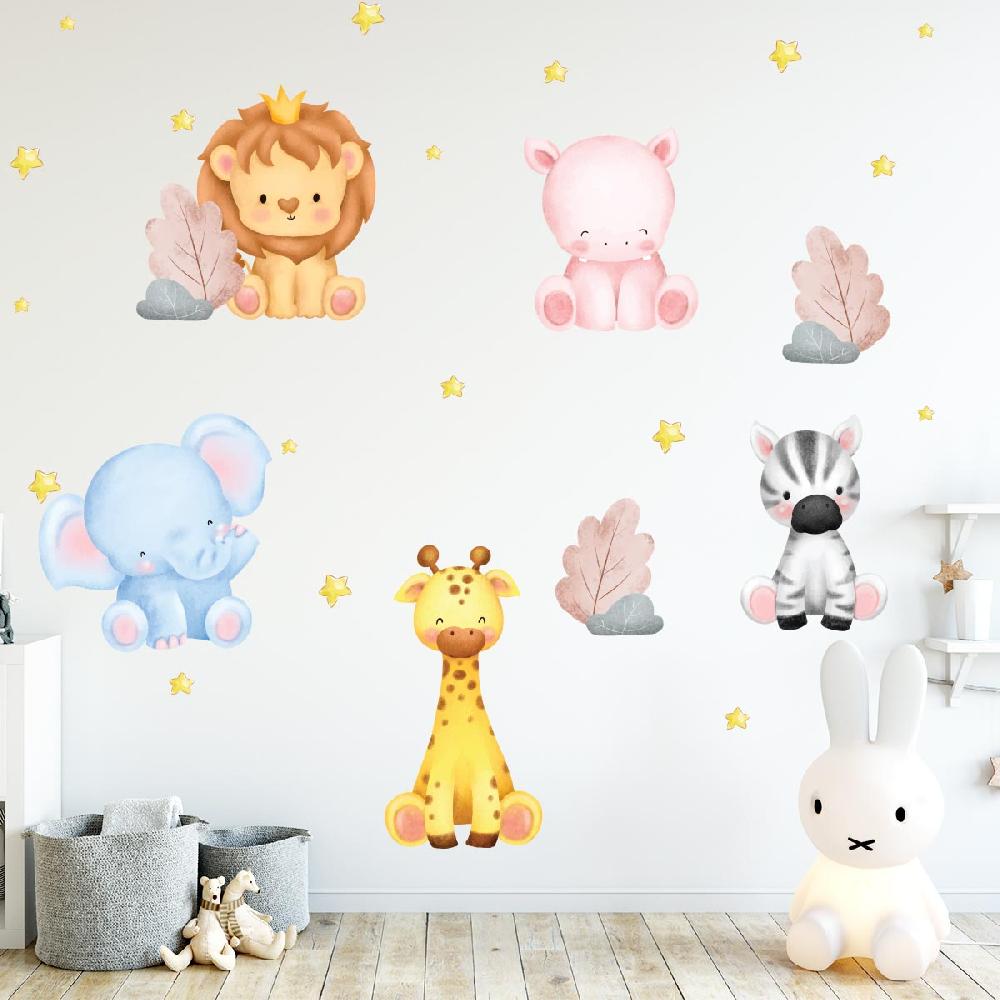ambiance sticker Stickers animaux mignons aquarelles – STICKERS ANIMAUX - Stickers Animaux de la jungle