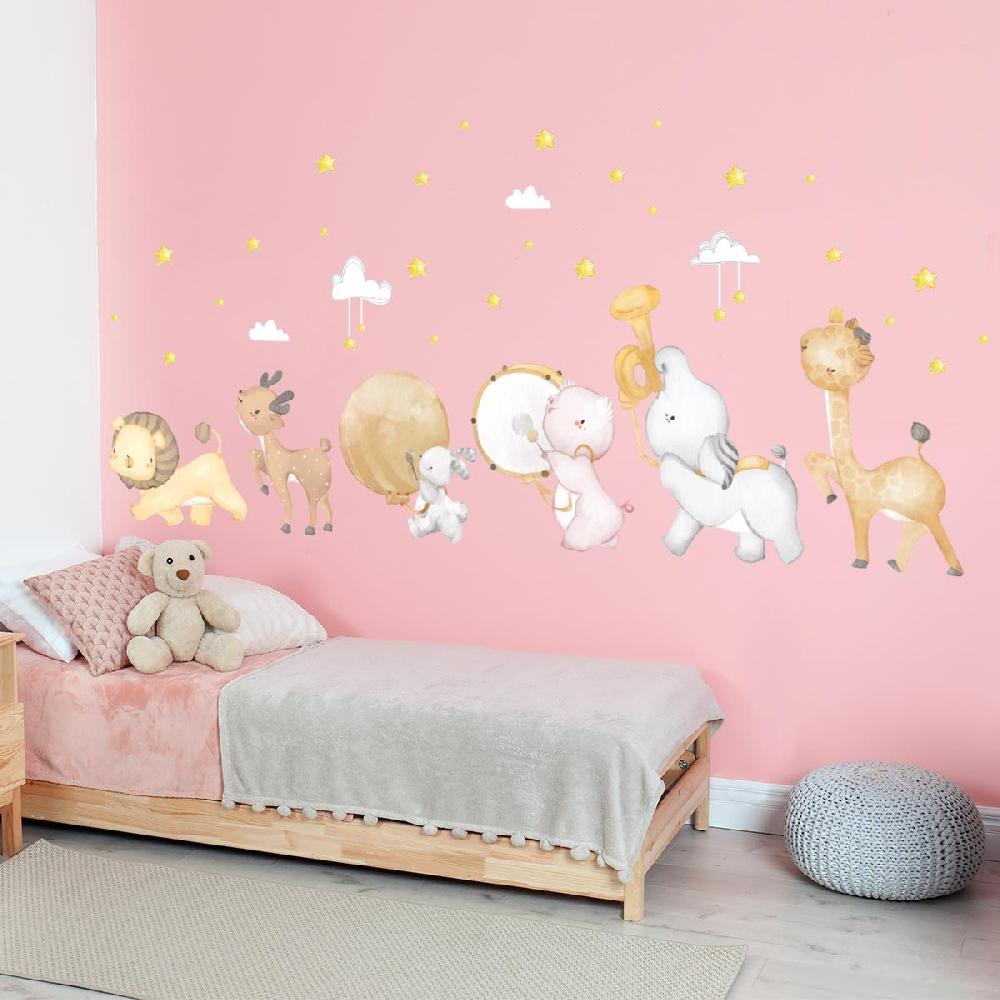Ambiance Sticker Stickers Animaux Musicaux Aquarelles – STICKERS ANIMAUX - Stickers Animaux De La Jungle