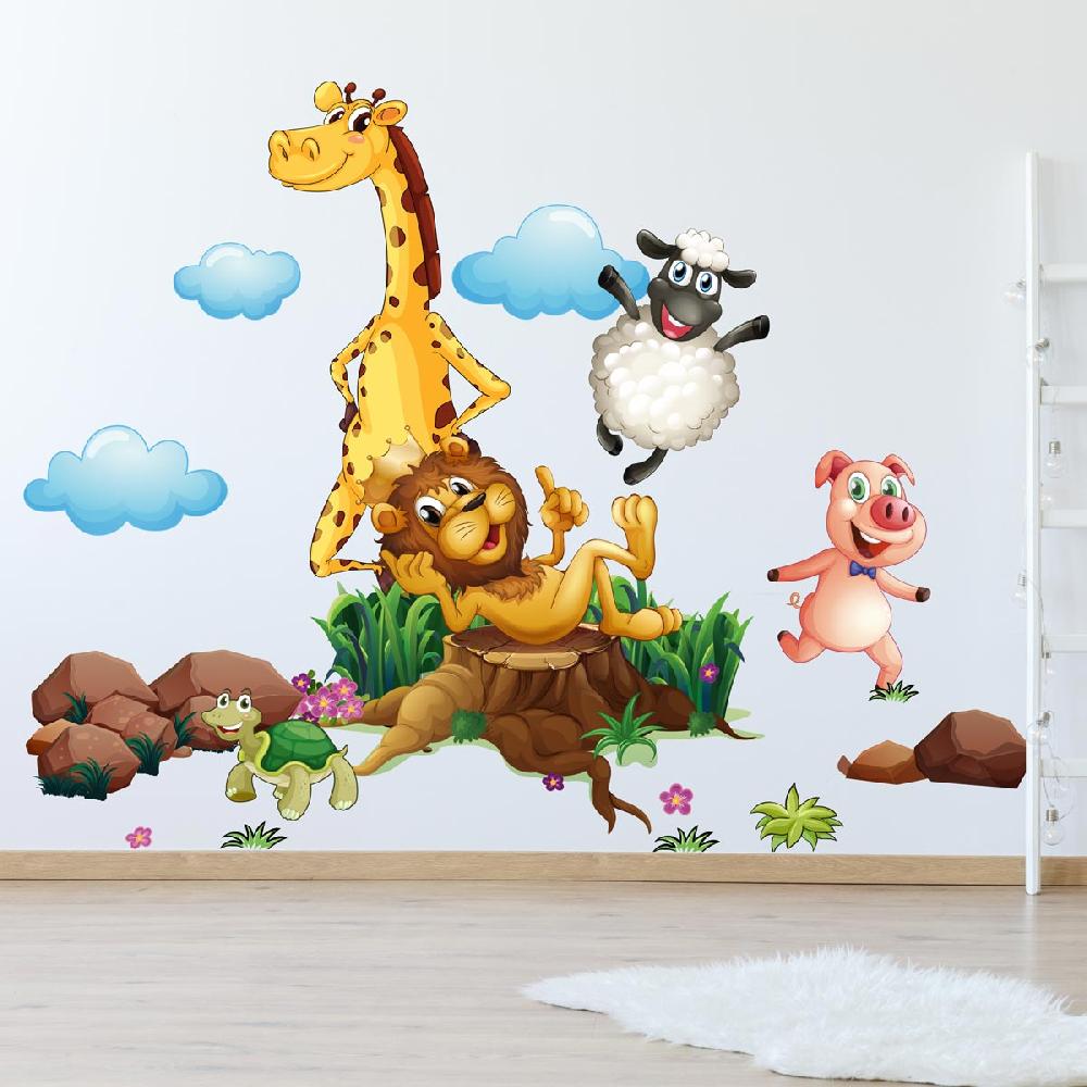 ambiance sticker Stickers animaux roi lion et ses amis – STICKERS ANIMAUX - Stickers Animaux de la jungle
