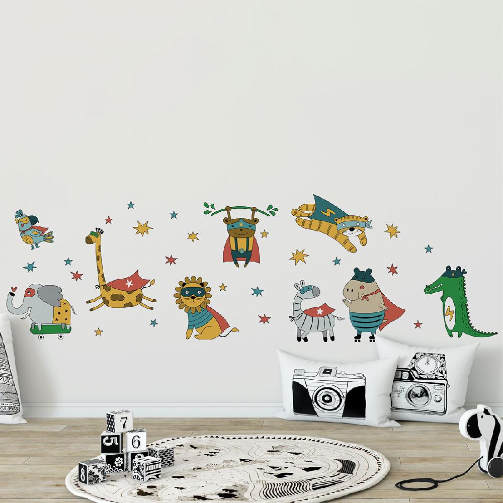 Ambiance Sticker Stickers Animaux Super Héros Africains – STICKERS ANIMAUX - Stickers Animaux De La Jungle