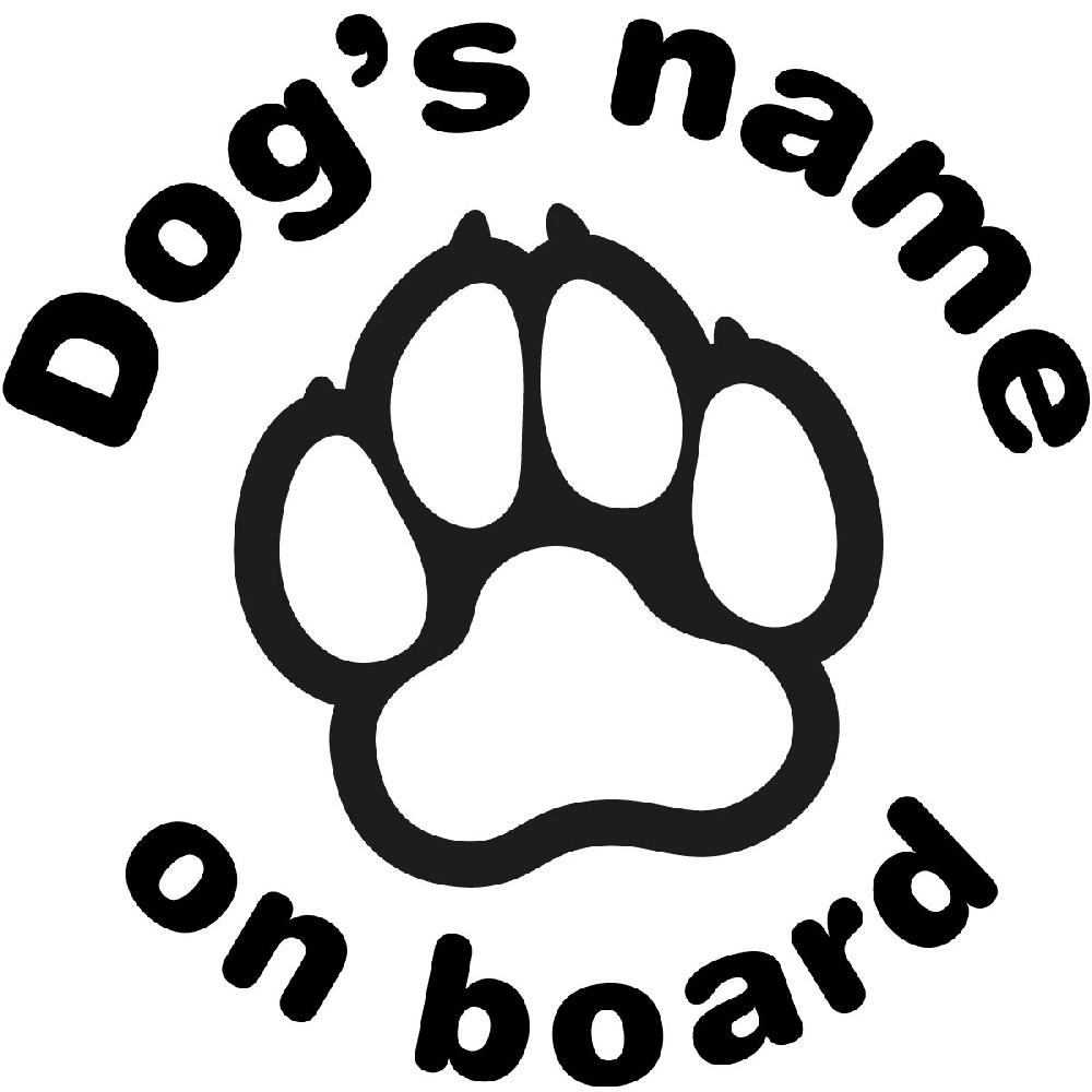 Ambiance Sticker Stickers Muraux Prénom - Sticker Chien à Bord 1