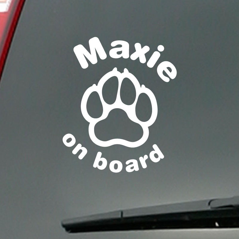 ambiance sticker Stickers muraux prénom - Sticker chien à bord 1