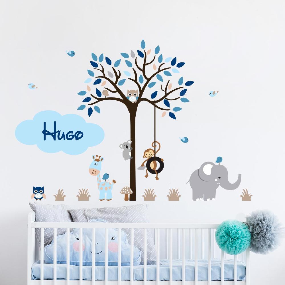 Ambiance Sticker Stickers Prénom Personnalisé Animaux De La Jungle – STICKERS TEXTE PERSONNALISABLE - Stickers Prénom