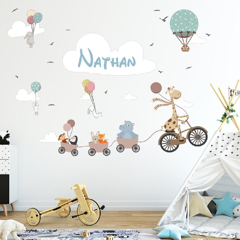 Ambiance Sticker Stickers Prénom Personnalisé Animaux Volants Dans Le Ciel – STICKERS TEXTE PERSONNALISABLE - Stickers Prénom