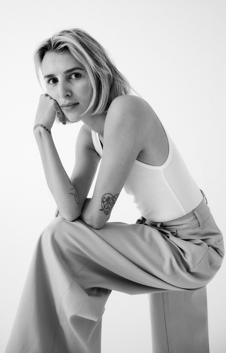 american vintage Body femme Sully - BLANC Blanc - E25