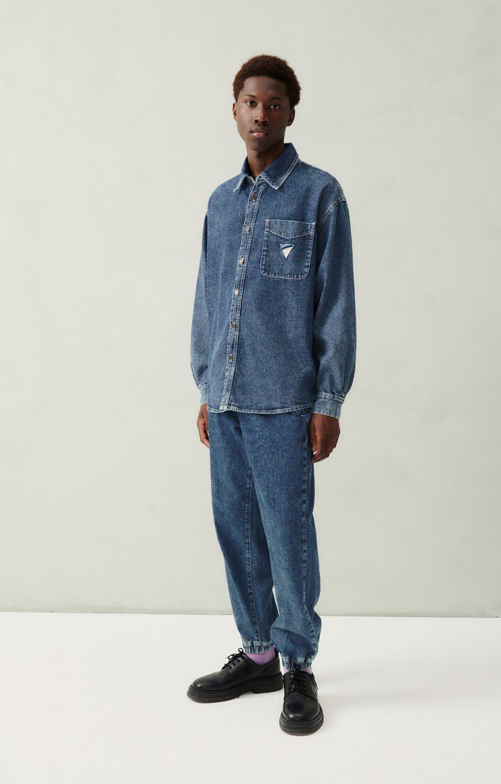 American Vintage Jean Homme Astury - STONE Bleu - E24