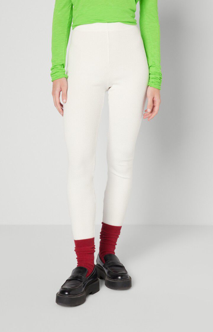american vintage Legging femme Gaxy - ECRU Beige - H22