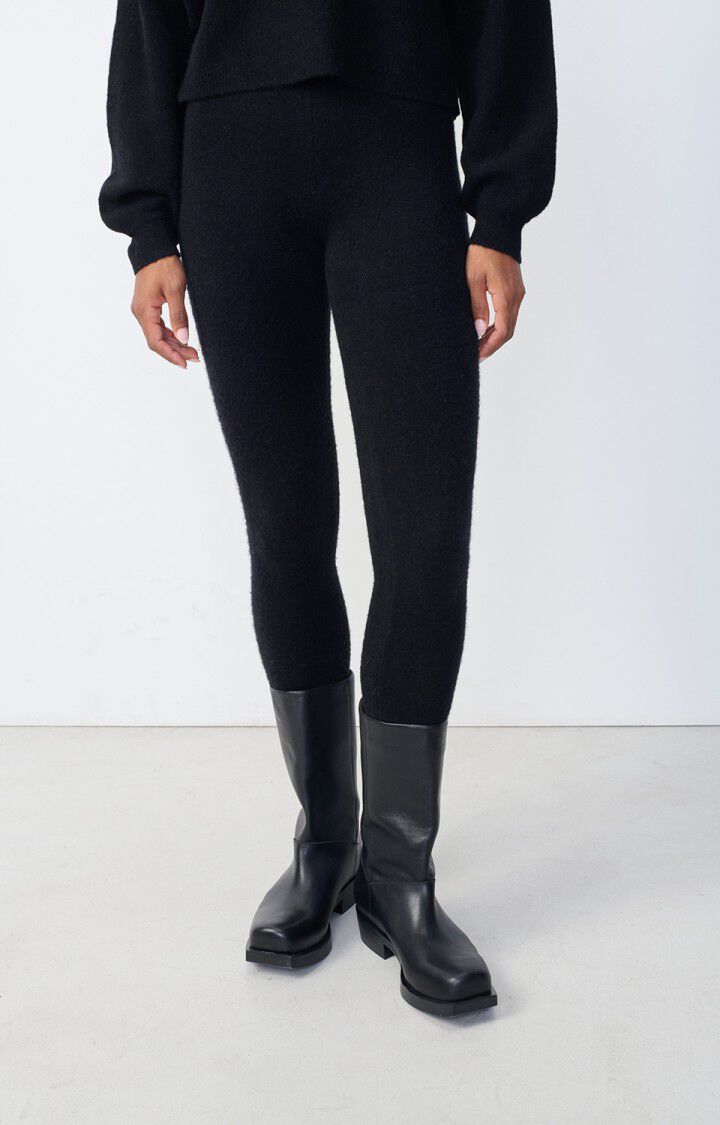 american vintage Legging femme Xinow - NOIR Noir - H23