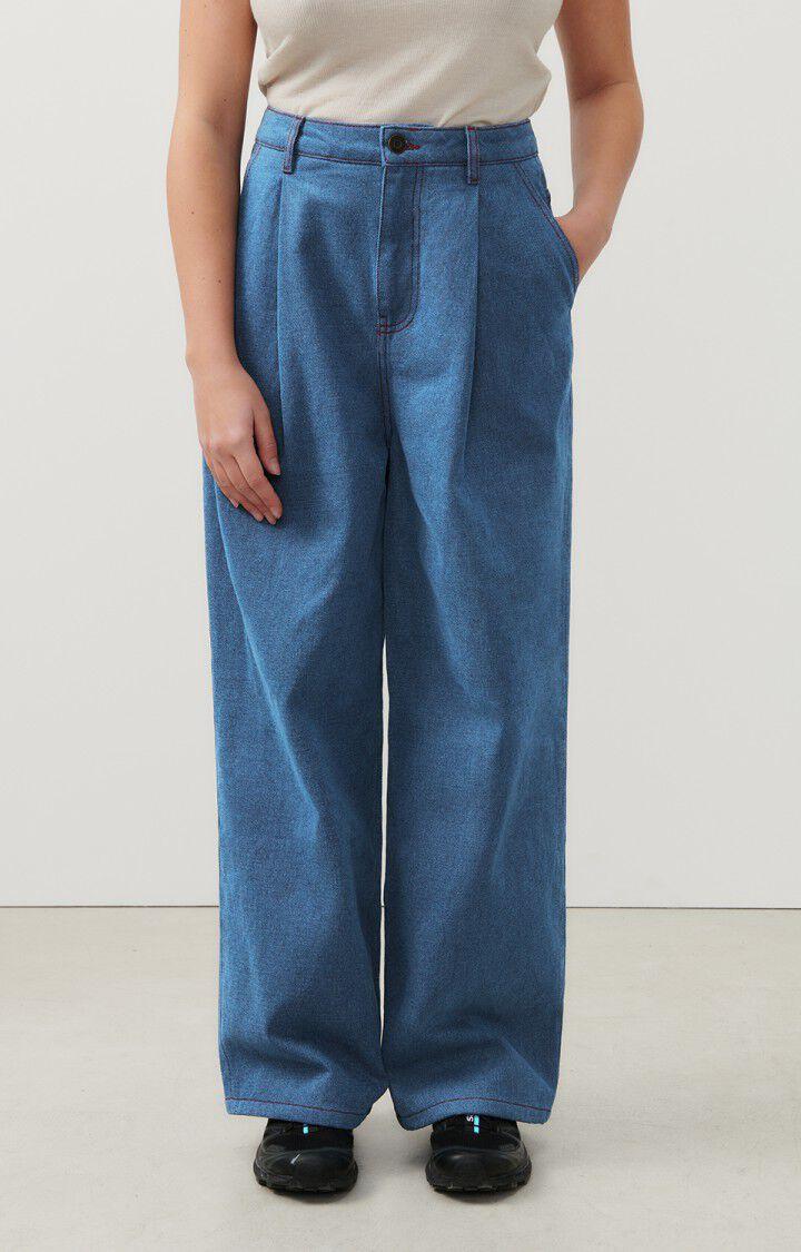 american vintage Pantalon femme Faow - BLUE Bleu - E24