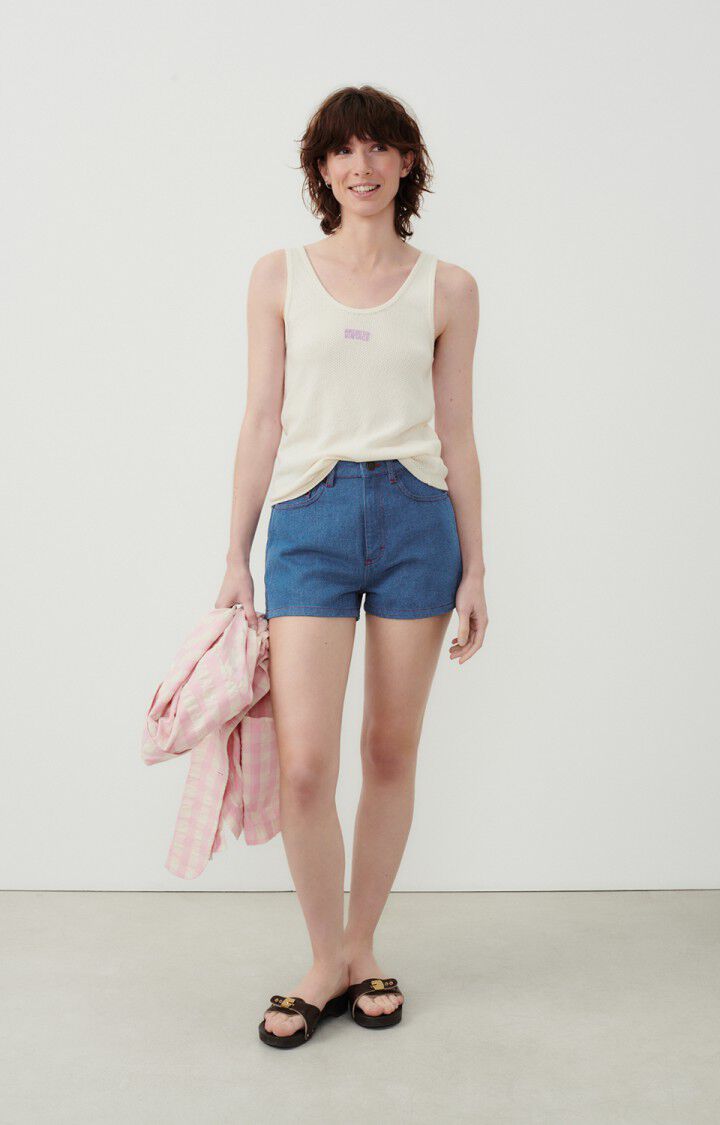 American Vintage Short Femme Faow - BLUE Bleu - E24