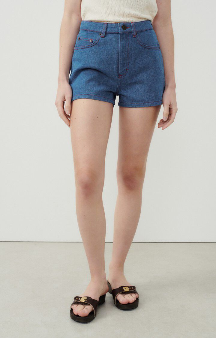 american vintage Short femme Faow - BLUE Bleu - E24