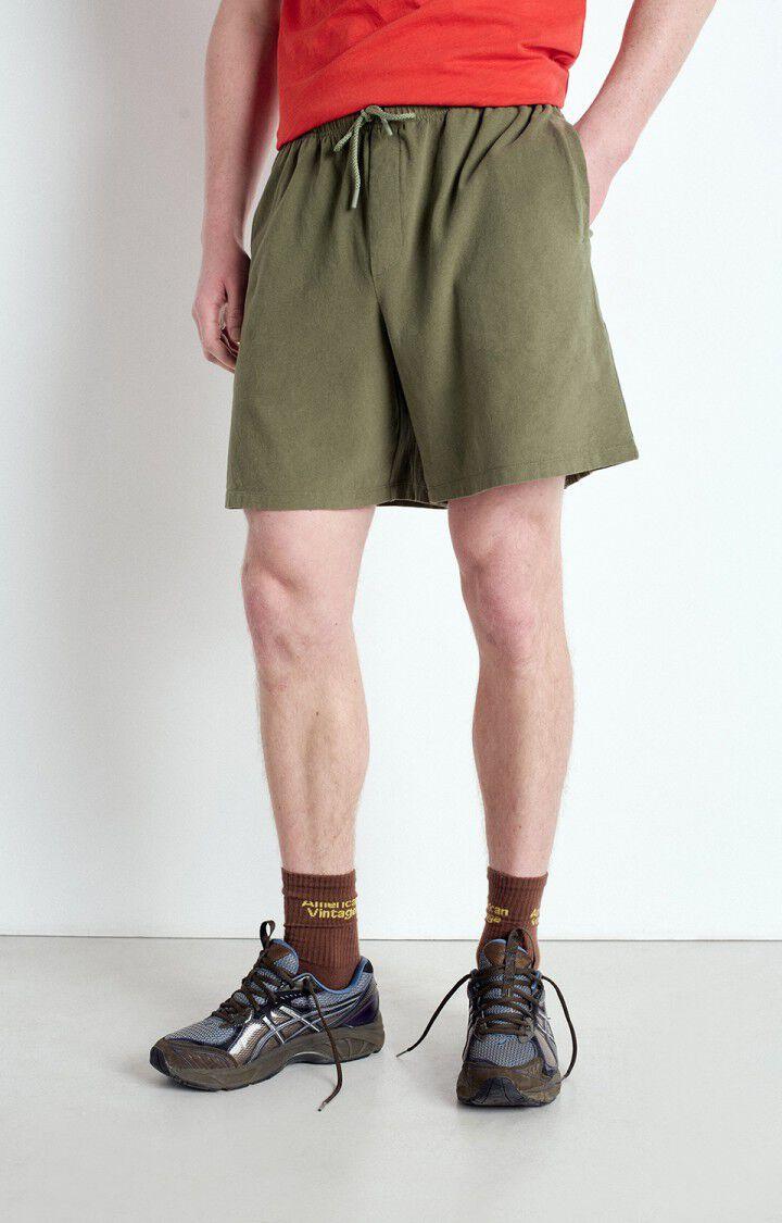 american vintage Short homme Ykobow - KAKI Vert - E25