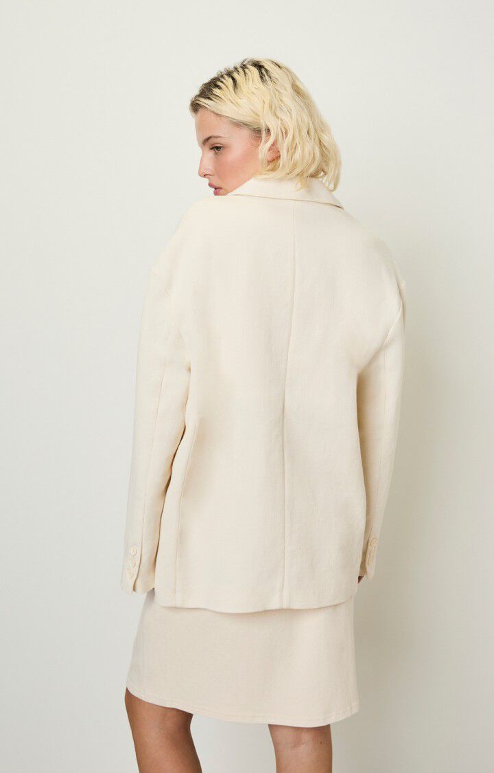 American Vintage Blazer Femme Afaz - ECRU 56 Manches Longues Beige - E23