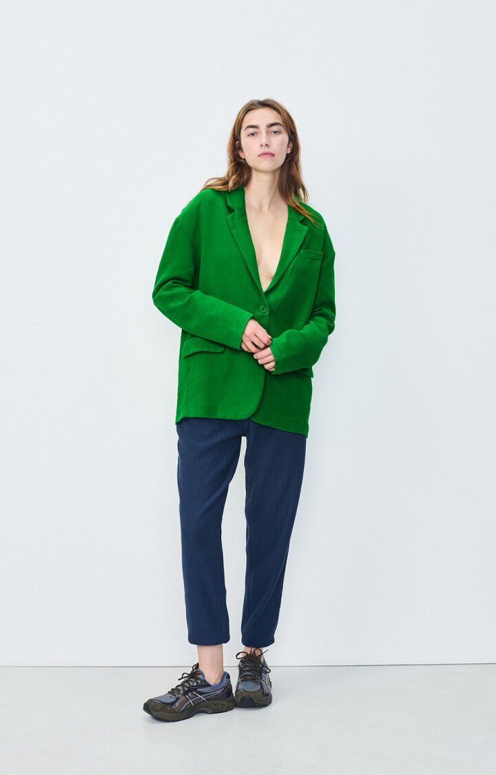 American Vintage Blazer Femme Afaz - PELOUSE Manches Longues Vert - E22