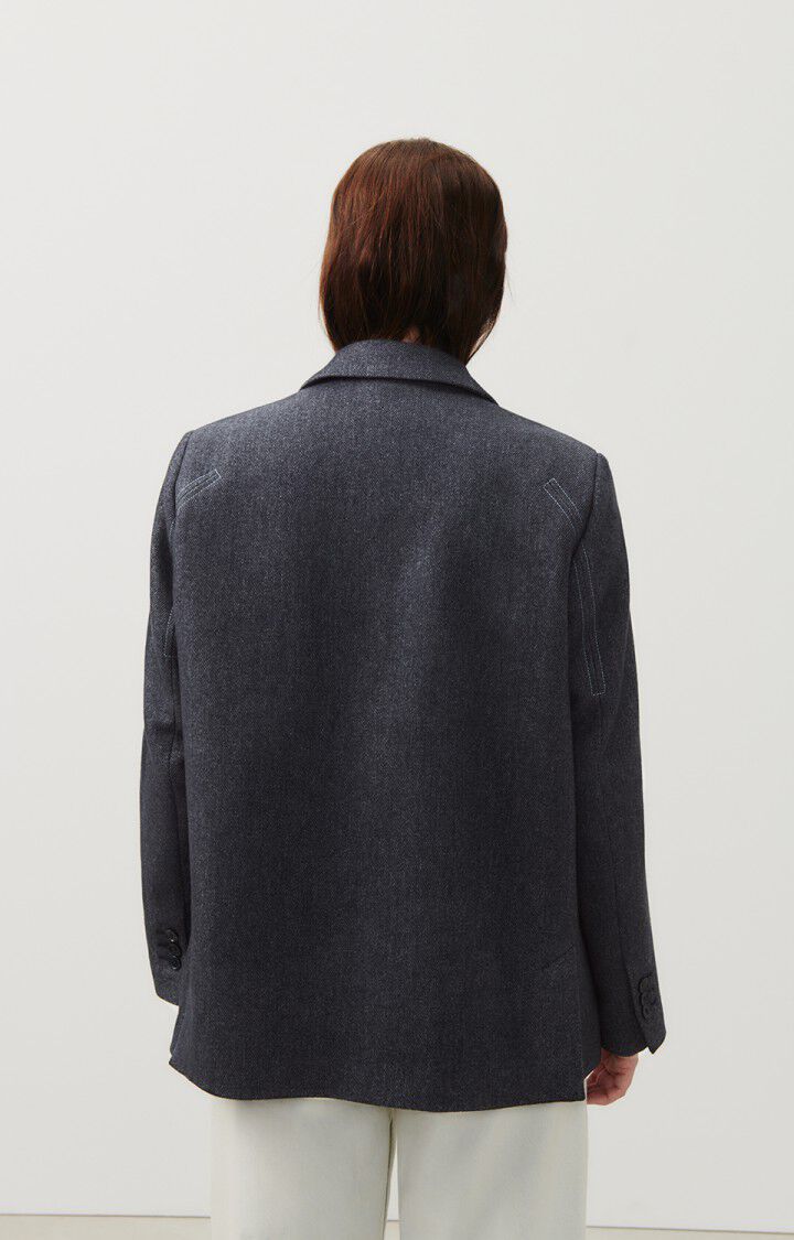 American Vintage Blazer Femme Anybay - ANTHRACITE CHINE 60 Manches Longues Gris - H23