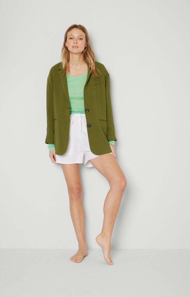 American Vintage Blazer Femme Babarum - OLIVIER VINTAGE Manches Raglan Vert - E20