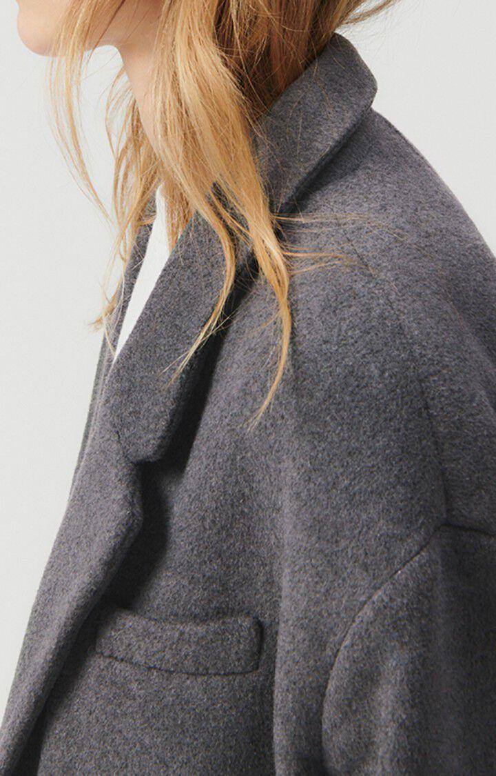 American Vintage Blazer Femme Bydrock - ANTHRACITE CHINE 48 Manches Longues Gris - H23