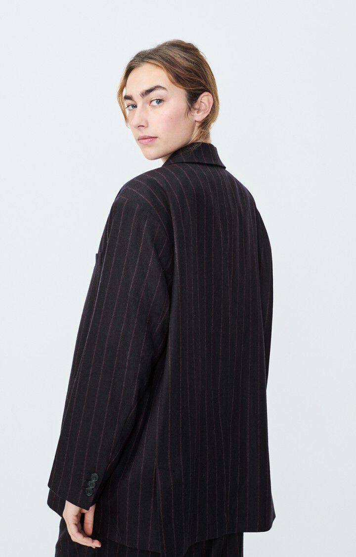 American Vintage Blazer Femme Dirow - RAYURES MARINE 56 Manches Longues Bleu - E25
