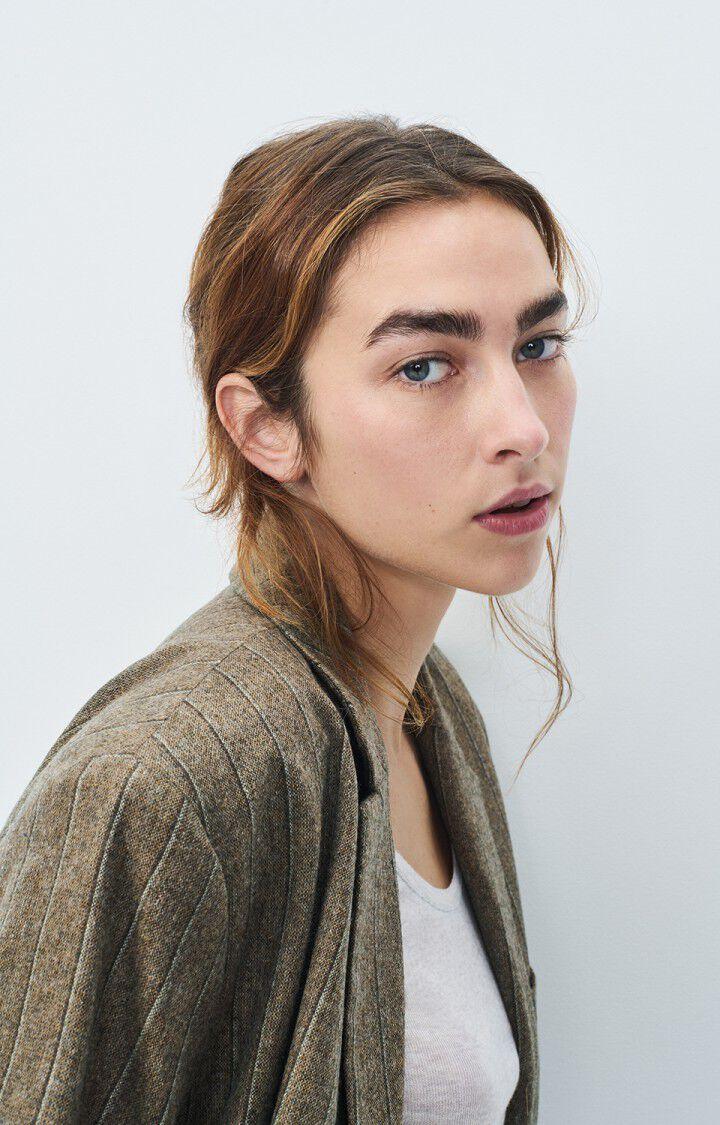 American Vintage Blazer Femme Dirow - RAYURES TAUPE 56 Manches Longues Marron - E25