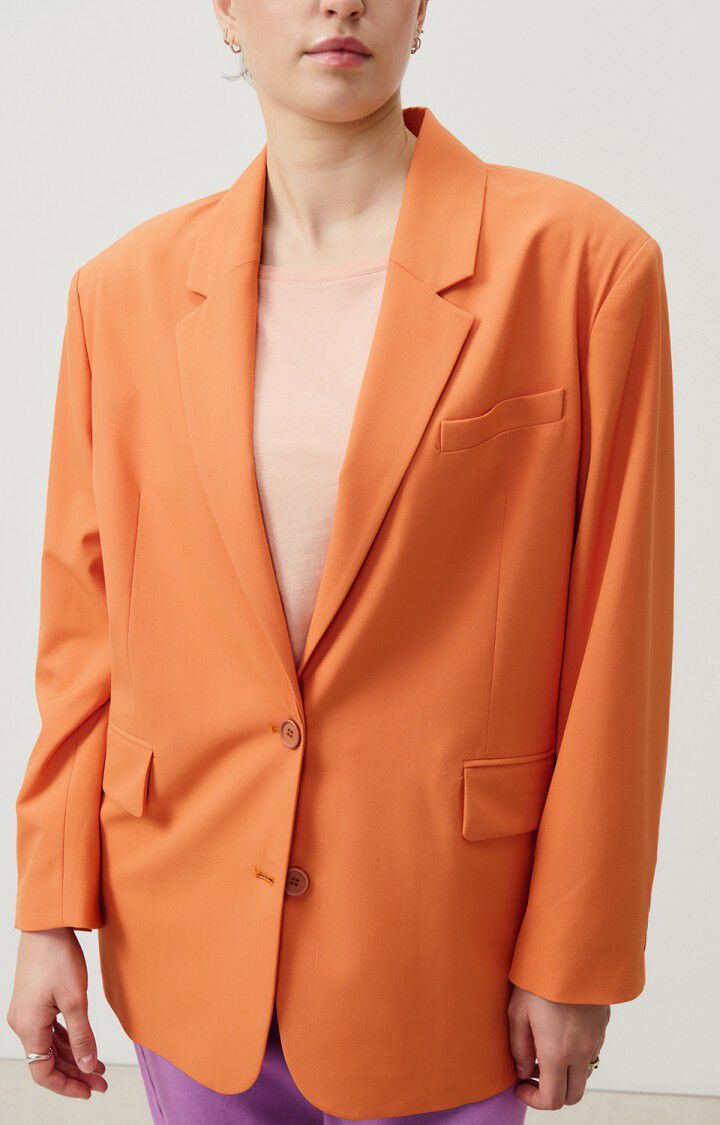 American Vintage Blazer Femme Kabird - ABRICOT 57 Manches Longues Orange - H24
