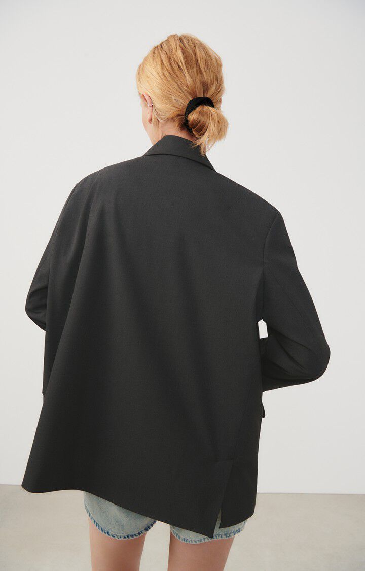 American Vintage Blazer Femme Kabird - ANTHRACITE CHINE 57 Manches Longues Gris - E24