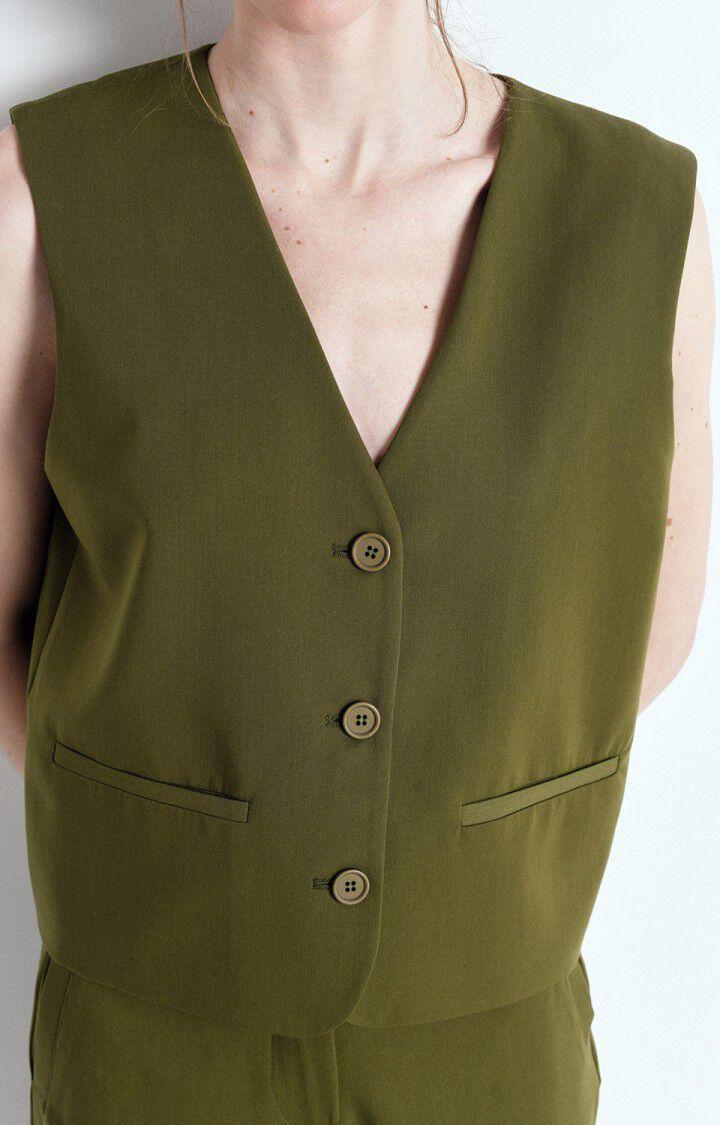 American Vintage Blazer Femme Kabird - ARMY 0 Sans Manches Vert - E25