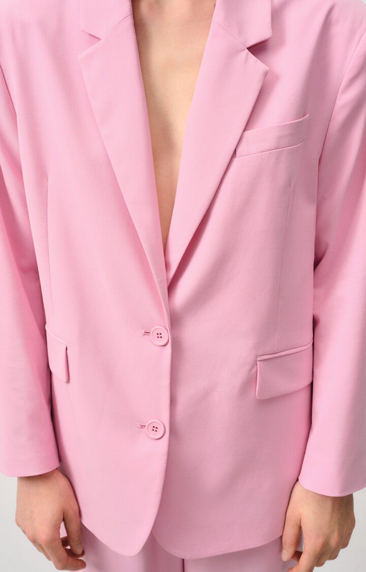 American Vintage Blazer Femme Kabird - BONBON 57 Manches Longues Rose - E24