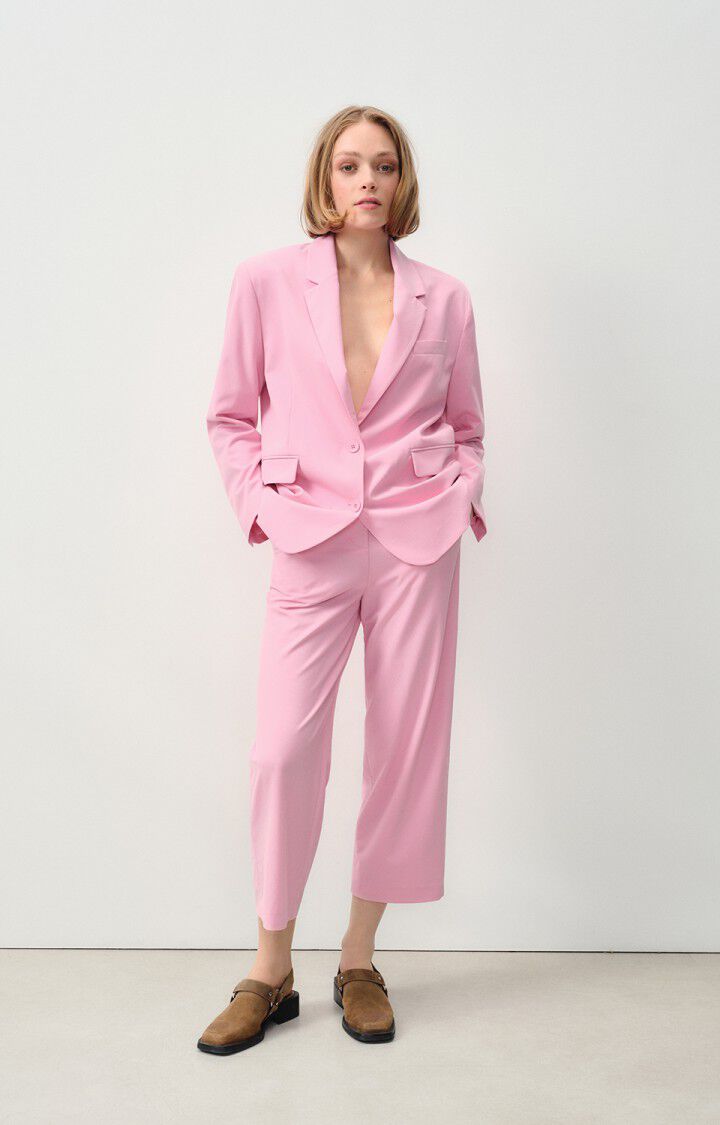 American Vintage Blazer Femme Kabird - BONBON 57 Manches Longues Rose - E24