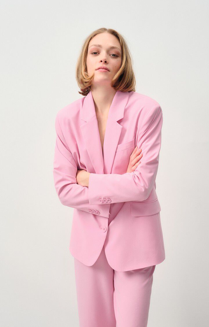 american vintage Blazer femme Kabird - BONBON 57 Manches longues Rose - E24