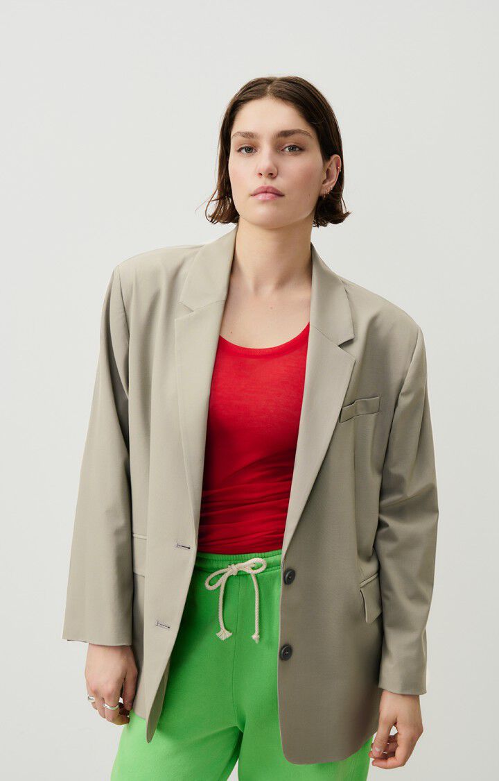 american vintage Blazer femme Kabird - BRUME 57 Manches longues Gris - H24
