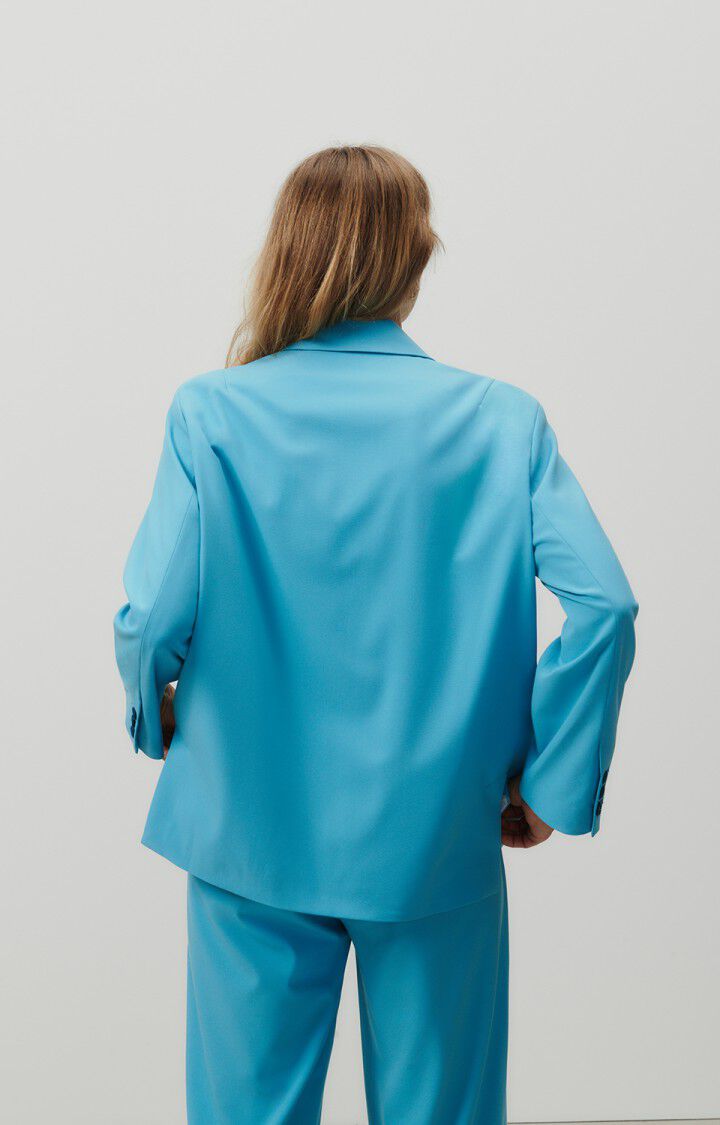 American Vintage Blazer Femme Kabird - CURACAO 57 Manches Longues Bleu - E23
