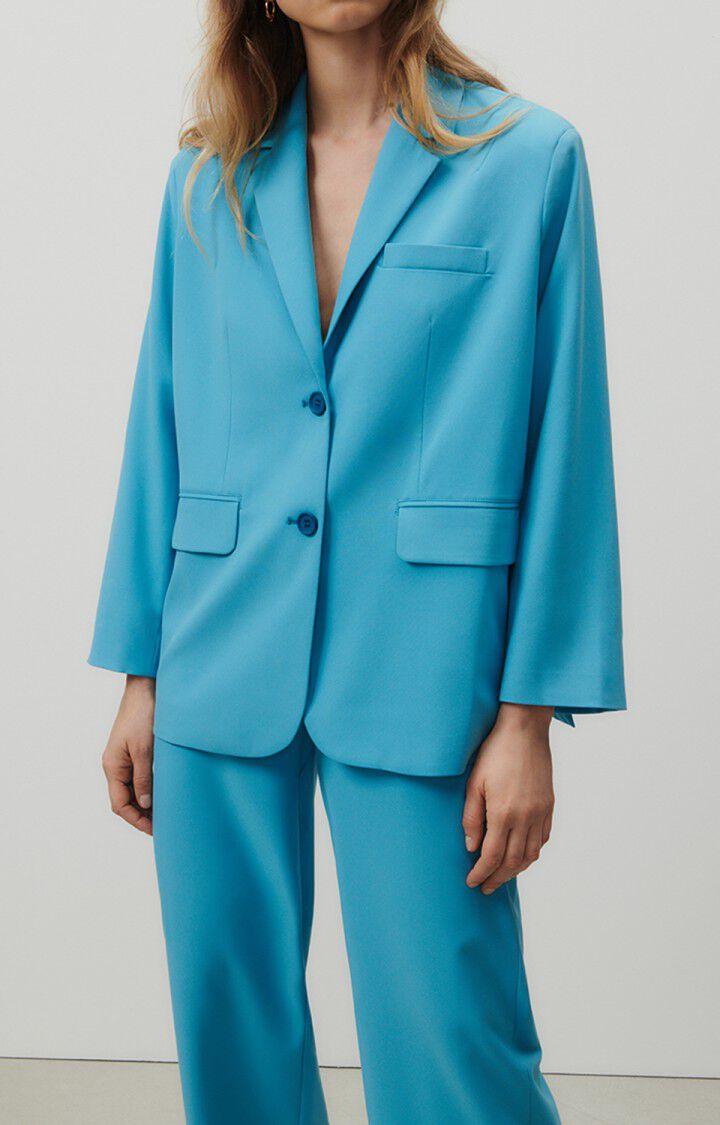 american vintage Blazer femme Kabird - CURACAO 57 Manches longues Bleu - E23