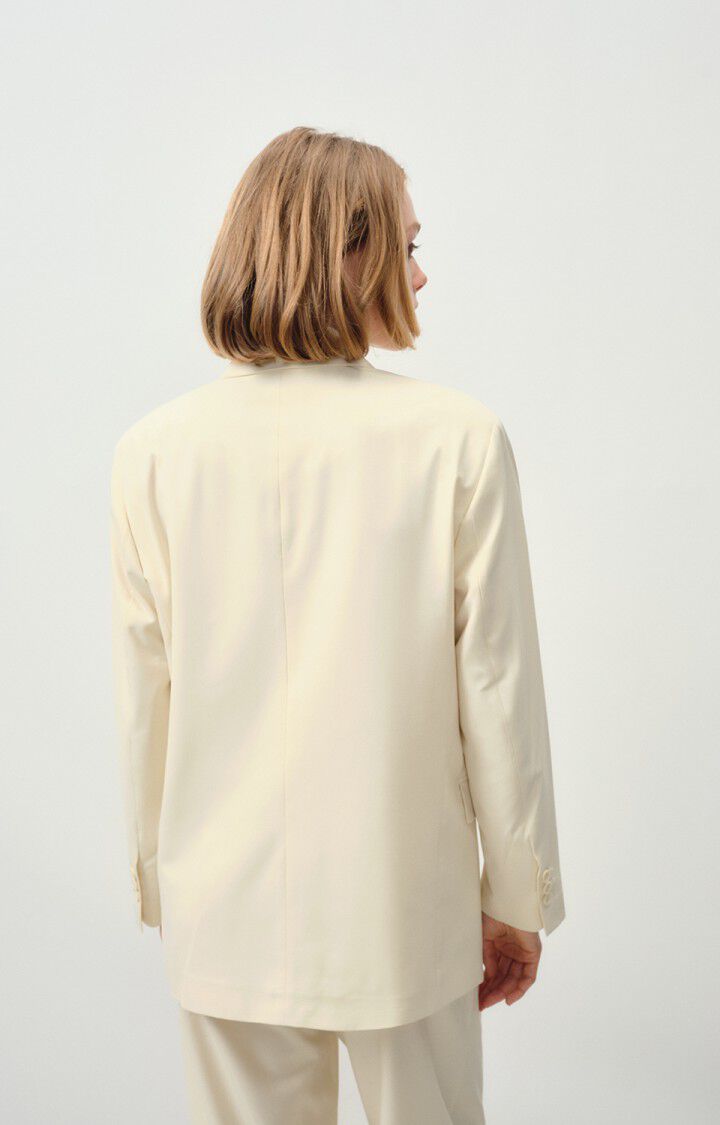 American Vintage Blazer Femme Kabird - ECRU 57 Manches Longues Beige - E24