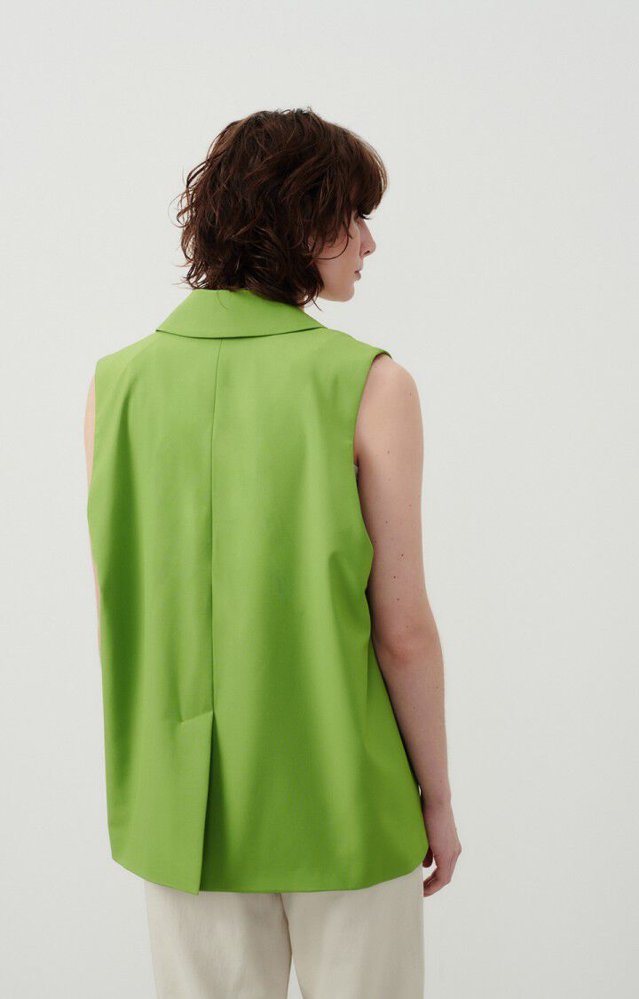 American Vintage Blazer Femme Kabird - LEZARD 0 Sans Manches Vert - E24