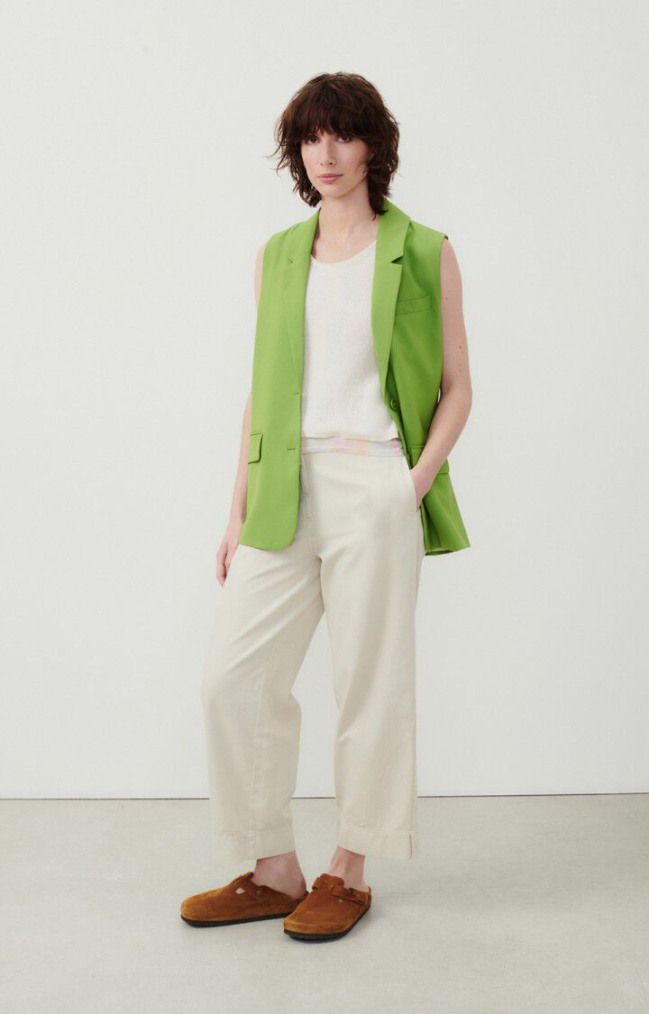 american vintage Blazer femme Kabird - LEZARD 0 Sans manches Vert - E24