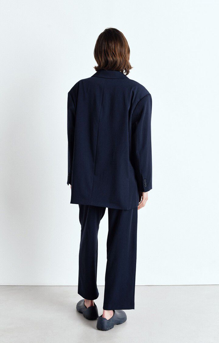 American Vintage Blazer Femme Kabird - MINUIT 55 Manches Longues Bleu - E25