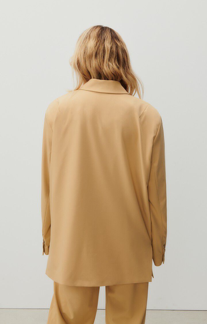 American Vintage Blazer Femme Kabird - POIS CHICHE 57 Manches Longues Beige - E24
