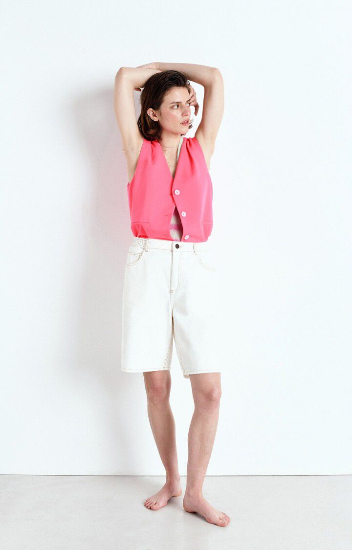 American Vintage Blazer Femme Kabird - ROSE FLUO 0 Sans Manches Rose - E25