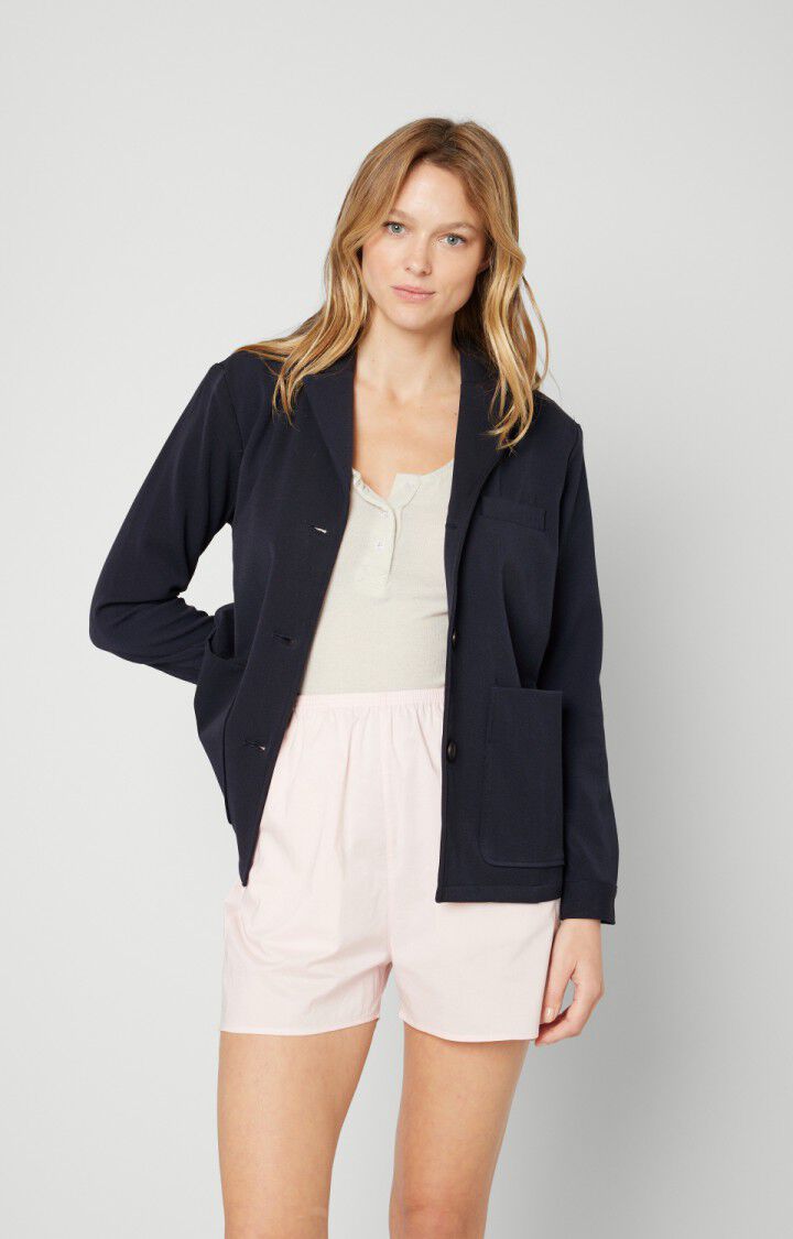 american vintage Blazer femme Nakstonville - NAVY Manches longues Bleu - H20