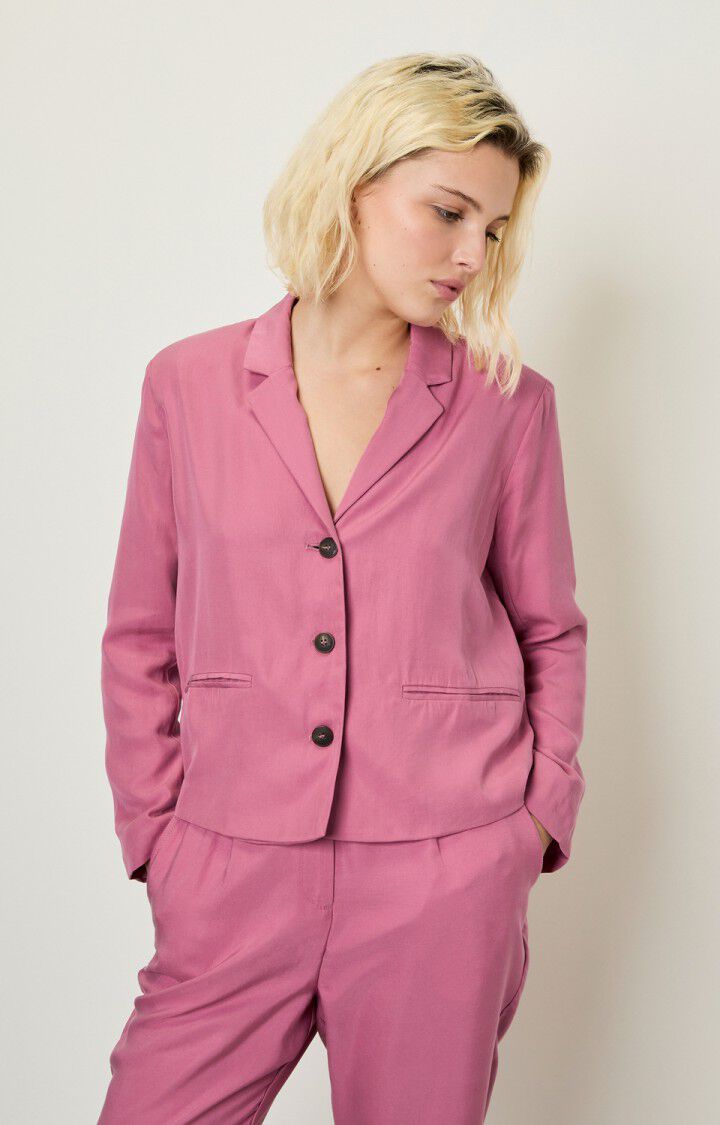 american vintage Blazer femme Nalastate - GRENADE Manches longues Rose - E20