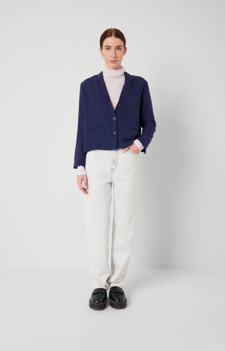 American Vintage Blazer Femme Nalastate - SPHERE Manches Longues Bleu - E20
