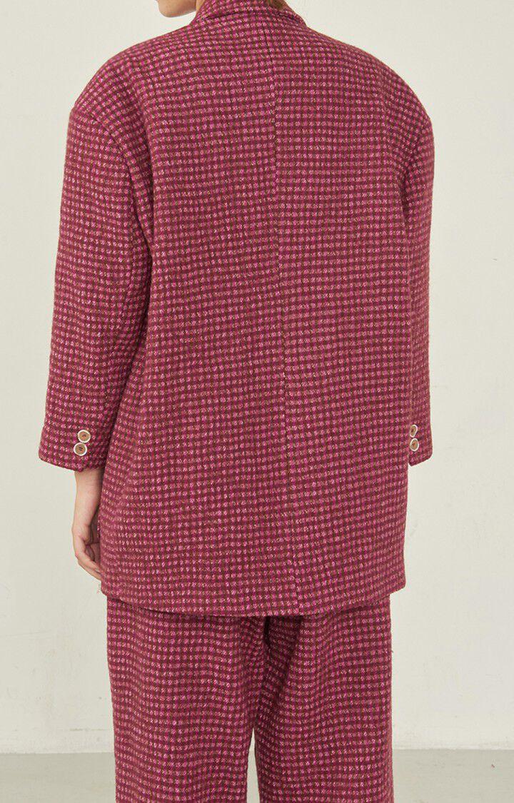 American Vintage Blazer Femme Nanbay - CARREAUX TENDRESSE 50 Manches Longues Rose - E23
