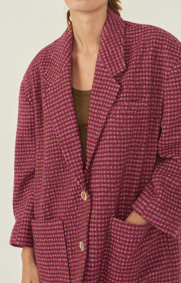American Vintage Blazer Femme Nanbay - CARREAUX TENDRESSE 50 Manches Longues Rose - E23