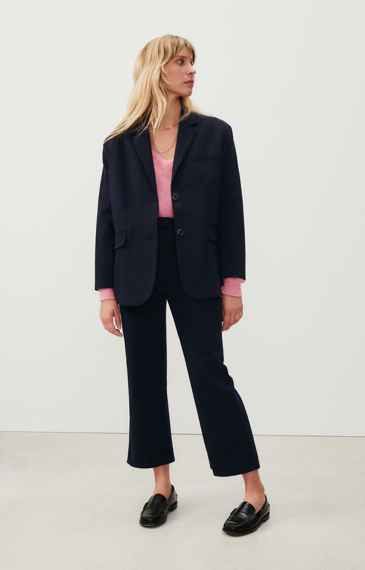 American Vintage Blazer Femme Pukstreet - NAVY 67 Manches Longues Bleu - E24
