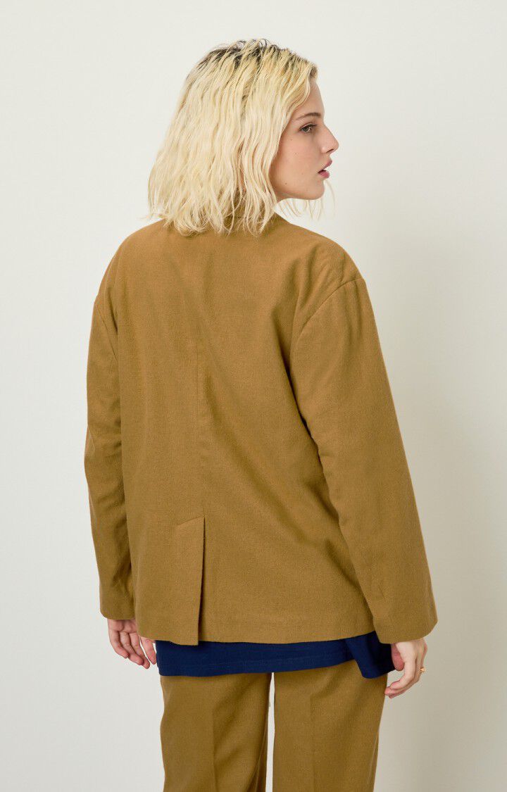 American Vintage Blazer Femme Renatown - ANTILOPE Manches Longues Marron - E20
