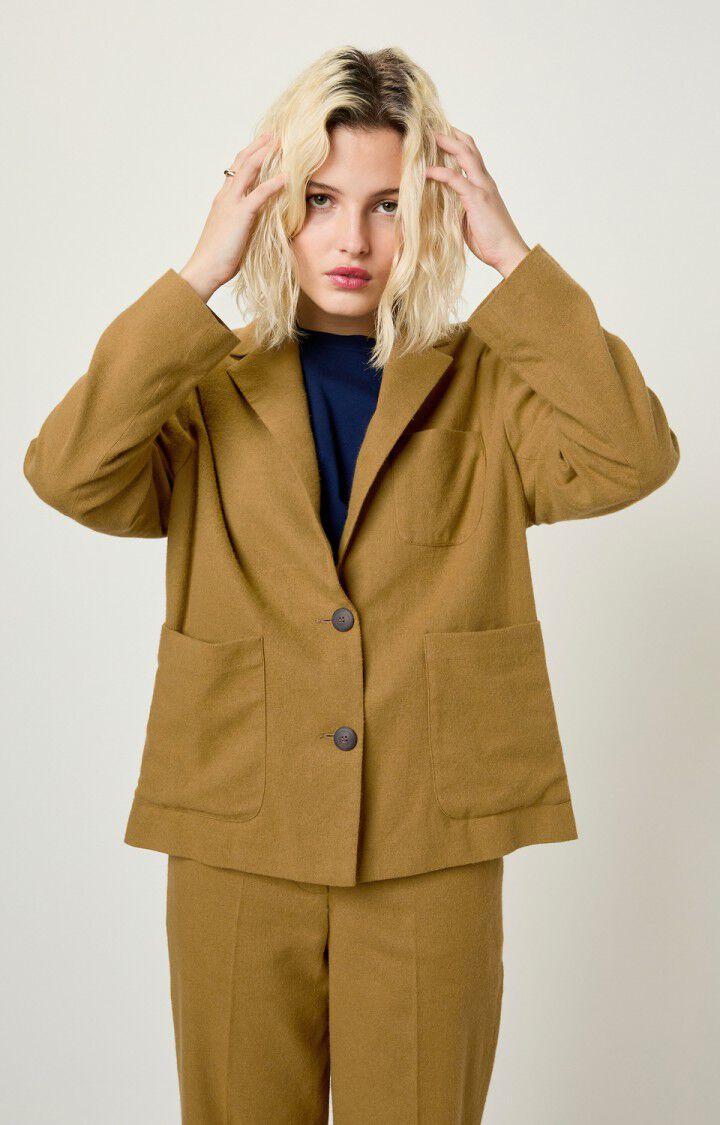 american vintage Blazer femme Renatown - ANTILOPE Manches longues Marron - E20