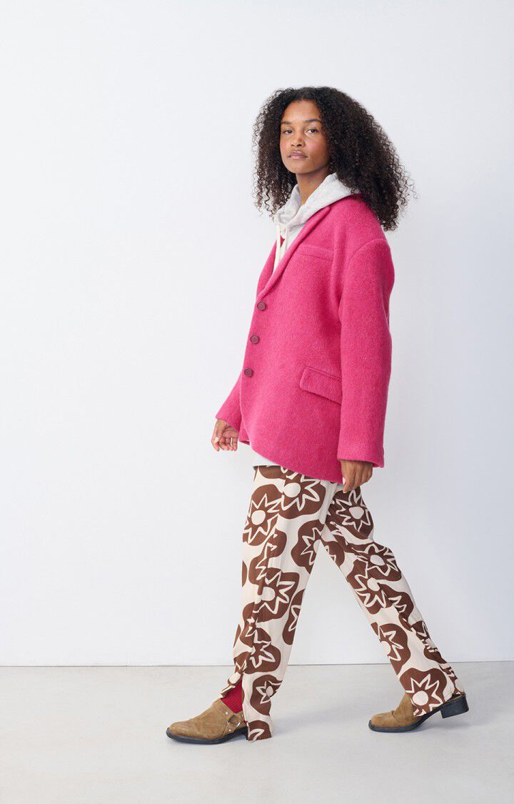 American Vintage Blazer Femme Roly - BOUGAINVILLIER 55 Manches Longues Rose - H24