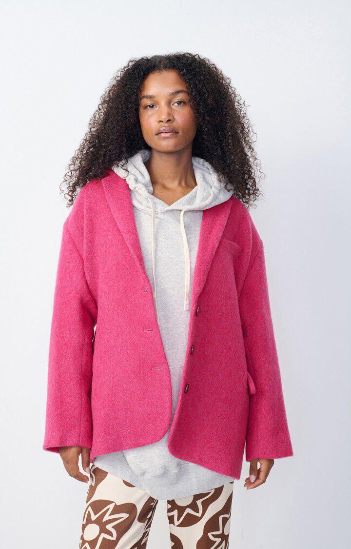 american vintage Blazer femme Roly - BOUGAINVILLIER 55 Manches longues Rose - H24