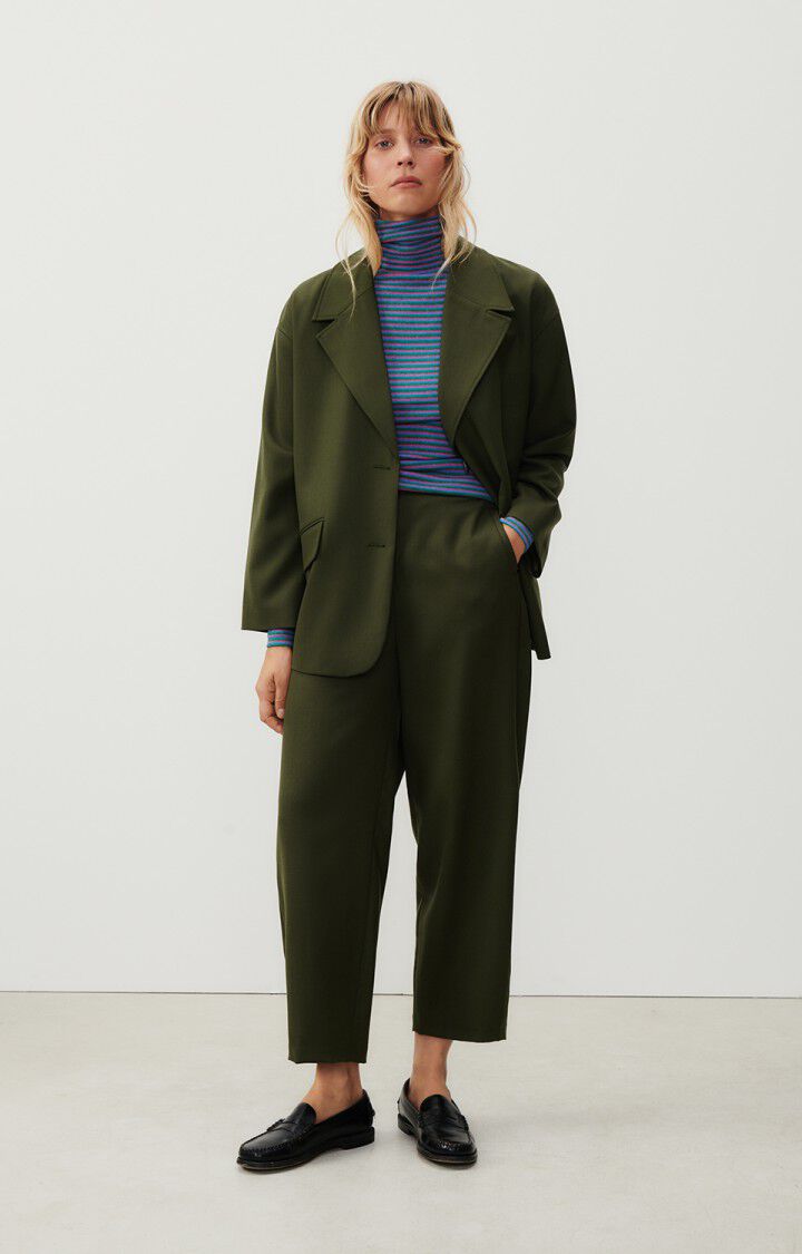 American Vintage Blazer Femme Tabinsville - KAKI 52 Manches Longues Vert - H23